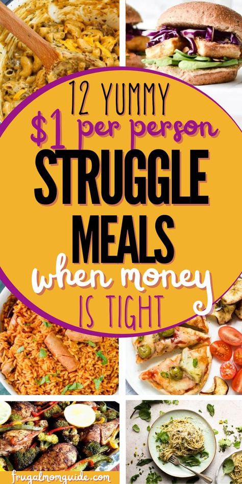 Struggle Meals, Cheap Family Dinners, Dirt Cheap Meals, Cheap Meal Plans, Frugal Meal Planning, Frugal Cooking, Meals On A Budget, Cheap Family Meals, Easy Cheap Dinners