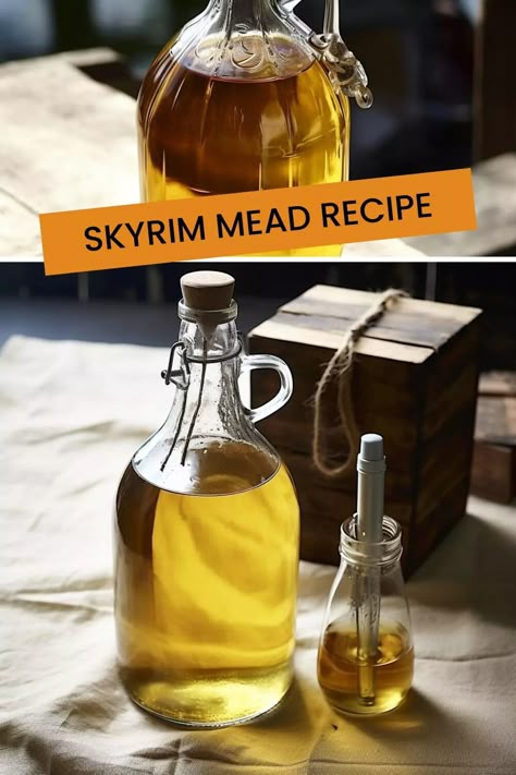 Skyrim Mead Recipe – Hungarian Chef Skyrim Mead Recipe, Skyrim Food Recipes, Homemade Brandy Recipes, Honey Mead Recipe, Skyrim Recipes, Mead Wine Recipes, Skyrim Crafts, Skyrim Food, Honey Mead