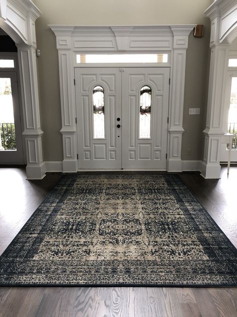 Rugs In Foyer Entrance, Foyer Runner Rug Entrance, Formal Entryway Ideas Foyers, Entry Way Rugs Foyers, Entryway Rug Ideas Foyers, Foyer Rugs Entryway Front Entry, Foyer Rug Ideas, Foyer Rugs Entryway, Entry Way Rugs