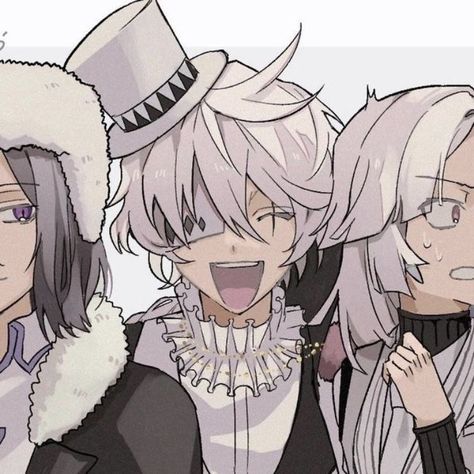 cr; null | #bsd #bungostraydogs #literarystraydogs #anime #manga #fyodordostoyevsky #fyodordostoyevskybsd #nikolaigogol #nikolaigogolbsd #sigma #sigmabsd #fyolai #siglai #sigfyo #fyosiglai #matching #pfp #icons #matchingpfp #matchingicon #matchingpfps #matchingicons Ugly Clowns, Matching Pfp Icons, Nikolai Gogol, Banner Gif, Pfp Icons, Match 3, Silly Dogs, Stray Dogs Anime, Animation Design