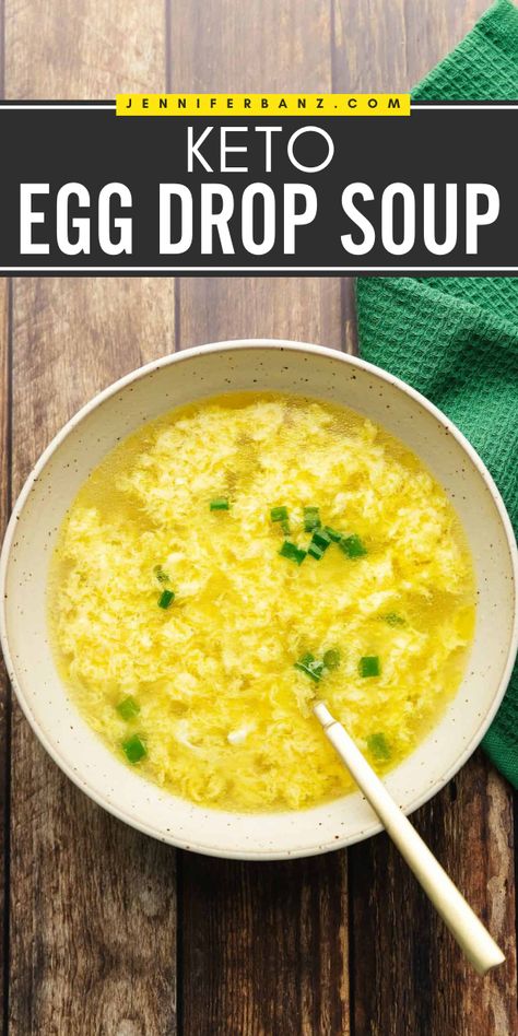 Here's a good bowl of Homemade soup! This Keto Egg Drop Soup recipe is the most delicious and yummy comfort food. This easy winter recipe is filled with collagen and minerals that our bodies need to thrive. Pin this hearty dinner recipe! Kid Friendly Soup Recipes, Keto Egg Drop Soup, Keto Zucchini Recipes, Keto Diet Snacks, Best Diet Foods, Meal Plan Keto, Breakfast Low Carb, Low Carb Easy, Keto Diet Foods