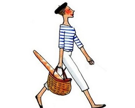 12 Ways To Be More French Today Kanako Illustration, French Sailor, Kanako Kuno, My Little Paris, French Illustration, Paris Illustration, Today Images, Sailor Shirt, French Baguette