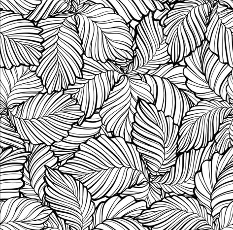 Vector Leaf, Sketch Pattern, Etched Jewelry, Trend Fabrics, Tropical Leaves Pattern, Ajrakh Prints, Black And White Sketches, Leaves Vector, Cotton Curtains