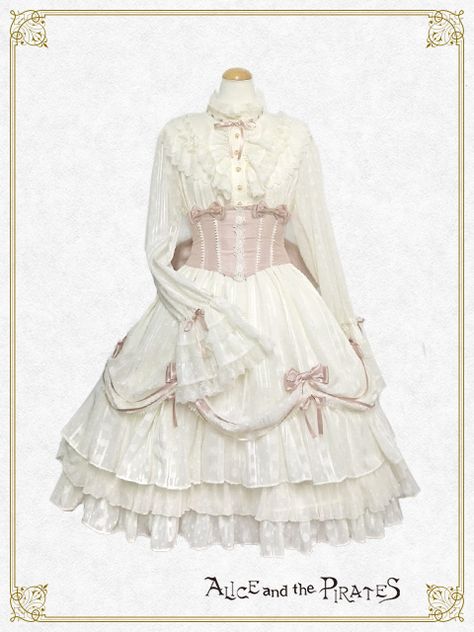 Alice and the Pirates - Mary Chiffon OP Set Alice And The Pirates, Dress Outer, Rococo Fashion, Baby The Stars Shine Bright, The Pirates, Dress Set, One Piece Dress, Lolita Dress, Gothic Lolita