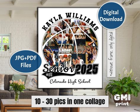 Collage Sport, Basketball Senior Night Gifts, Basketball Senior Night, Memories Photo, Football Highlights, Foto Collage, Senior Night Gifts, Senior Night, Cadeau Photo