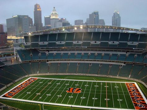 Cincinnati Bengals, Paul Brown Stadium Paul Brown Stadium, Nfl Stadium, Mc Build Ideas, Paul Brown, Nfl Stadiums, Bengals Football, Rv Rental, The Authority, Cincinnati Bengals