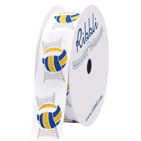 Grosgrain Volleyball Craft Ribbon,7/8-Inch,10-Yard Spool, Blue/White/Yellow/Gray,Use for Team Hair Bows,Wreath,Sport Lanyards,Gift Wrapping,Party Decoration,All Crafting and Sewing 🔍 Product Highlights STLYE NAME:Volleyball Designed by Studio. Use for Team Hair Bows, Cheer Bows, Team Hair Ties, Sport Lanyards, Wreath, Ribbon Crafts, Scrapbooking, Gift Wrapping, Clothing Accessories, Party Decoration,Birthdays and Any Themed Parties, All Crafting & Sewing. ✅ Features Size: 10 yards per spool, 1 piece per package Grosgrain Fabric: 100% polyester, washable, dry-cleanable, non-shrink, color-fast Excellent Printing: Clearly printed pattern and vibrant colors Exclusive Pattern: Unique design makes your decor eye-catching Range of Uses: Perfect for hair bows; cheer bows; ribbon crafts; scrapbook Volleyball Hair Bow, Volleyball Birthday Party Decorations, Volleyball Birthday Party, Volleyball Crafts, Night Volleyball, Volleyball Gift Ideas, Volleyball Party, Volleyball Senior Night, Volleyball Team Gifts