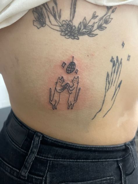 by me :) Cats Dancing Tattoo, Dancing Flowers Tattoo, Dancing Flower Tattoo, Dancing Cat, Cat Tattoo, Flower Tattoos, I Tattoo, Flower Tattoo, Tatting