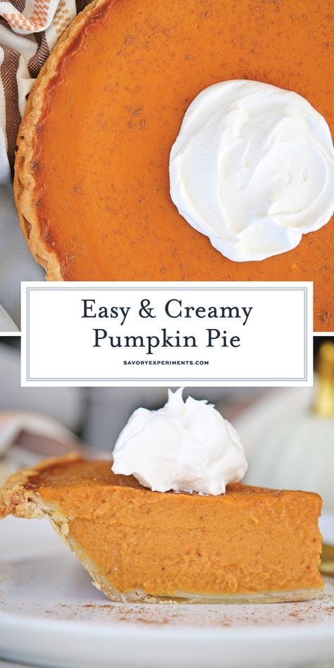 Creamy Pumpkin Pie Recipe, Pie Recipe Easy, Creamy Pumpkin Pie, Best Pumpkin Pie Recipe, Pumpkin Pie Recipe Easy, Pumpkin Pie Spice Mix, Recipe Pumpkin, Best Pumpkin Pie, Mini Pumpkin Pies