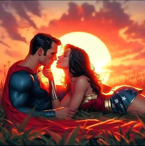 Superman Wonder Woman Couple, Wonder Woman And Superman, Superman And Superwoman, Wonder Woman Quotes, Superman Love, Superhero Pictures, Superman And Wonder Woman, Black Superman, Super Couple