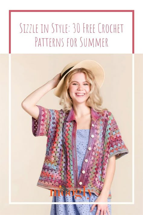 It's time to stitch up some free crochet patterns for summer! Our curated selection has something for everyone, from experienced crocheters to beginners. From breezy tank tops and lightweight shawls to chic beach bags and crochet bucket hats, these patterns are designed to keep you cool and fashionable all sizzling summer. Let's hook into summer style together! Crochet Patterns For Summer, Summer Vest Crochet, Crochet Kerchief, Crochet Jackets, Crochet Hair Bows, Crochet Tote Pattern, Shirt Crochet, Crochet Backpack Pattern, Heart Crochet