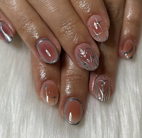 Y2k Nail Art Short Nails, 3d Gel Nail Art Short Nails, Y2k Nail Art Short, Starcatcher Nails, 3d Short Nail Designs, Short Cyberpunk Nails, Airbrush Short Nails, 3d Nail Art Short Nails, Nail Y2k Designs