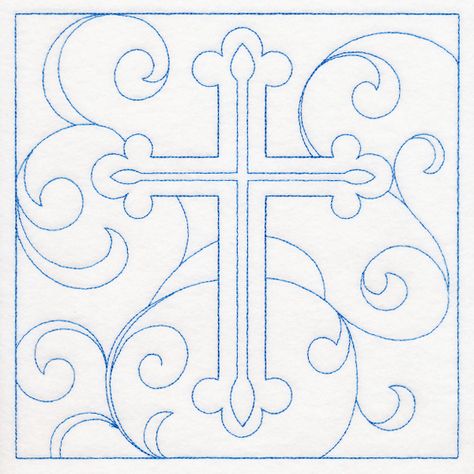 Easter Quilting - Cross (Double Run) design (M17873) from www.Emblibrary.com Types Of Machines, Easter Religious, Easter Cross, Embroidery Cross, Camping Art, Embroidery Library, Cross Design, Cross Designs, Summer Art