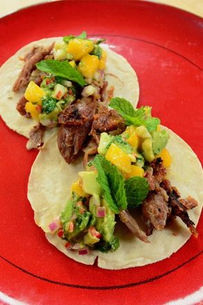 Duck Carnitas Tacos Duck Carnitas, Carnitas Tacos Recipe, Rick Bayless Recipes, Duck Tacos, Latin Dishes, Goat Recipes, Eating Together, Rick Bayless, Carnitas Tacos