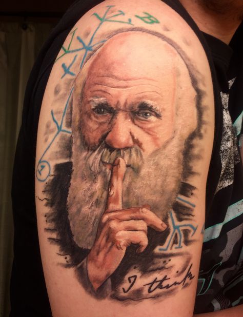 Charles Darwin Tattoo. First phylogenetic tree. I think tattoo. Science tattoo. Charles Darwin Tattoo, Darwin Tattoo, Phylogenetic Tree, Science Tattoo, Think Tattoo, Web Tattoo, City Tattoo, 3 Tattoo, Laser Tattoo