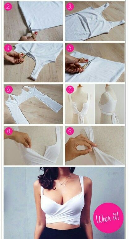 Turn an old vest into a crop top Diy Wedding Shoes, Diy Summer Clothes, Diy Crop Top, Diy Wedding Reception, Sewing Projects Clothes, Crochet Mermaid, Diy Fashion Accessories, Diy Summer, Diy Fashion Clothing