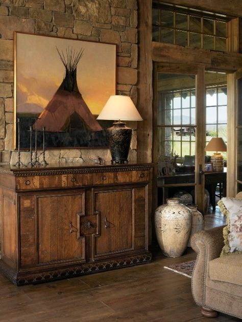 Native American Decor, Rustic Western Decor, Southwestern Home, Western Rustic, Ranch Decor, Western Furniture, European Home Decor, Southwest Decor, Western Homes