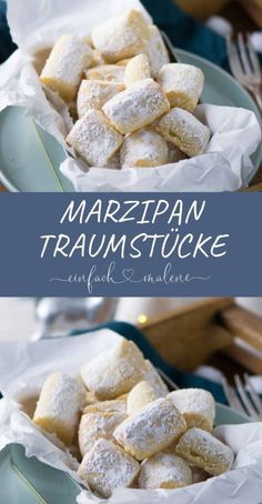 Diese Marzipan Traumstücke machen süchtig - zartschmelzend & so lecker. Sehen aus wie Traumstücke, sind Traumstücke, schmecken aber nach Marzipan. Super lecker und noch genialer genialer als die klassischen Traumstücke. Dessert Aux Fruits, Easy Cookie Recipes, World Recipes, Food Cakes, Cookies Recipes Christmas, Easy Cookies, Marzipan, So Delicious, Clean Eating Snacks