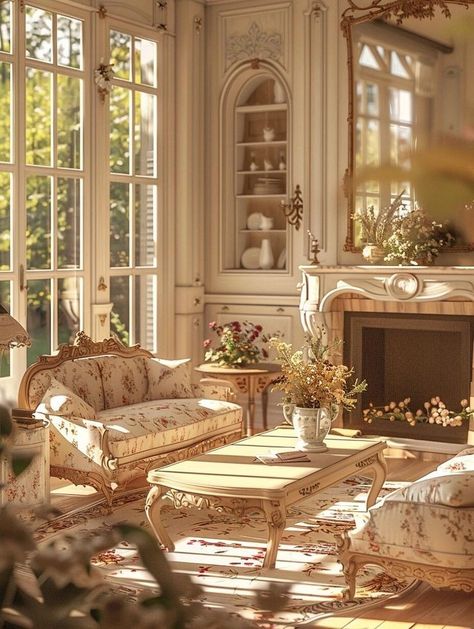 Wrought Iron Patio Furniture, Model Room, Renovation Design, Mansion Interior, Home Design Ideas, Luxury Homes Dream Houses, Room Style, Floor To Ceiling Windows, Dream House Interior