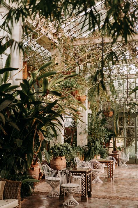 Beldi Country Club Greenhouse Wedding | Junebug Weddings Greenhouse Cafe, Glass House Wedding, Desert Party, Outdoor Wedding Inspiration, Greenhouse Wedding, Dinner Table Setting, Wedding Vibes, Barbie Dream House, Spring Inspiration