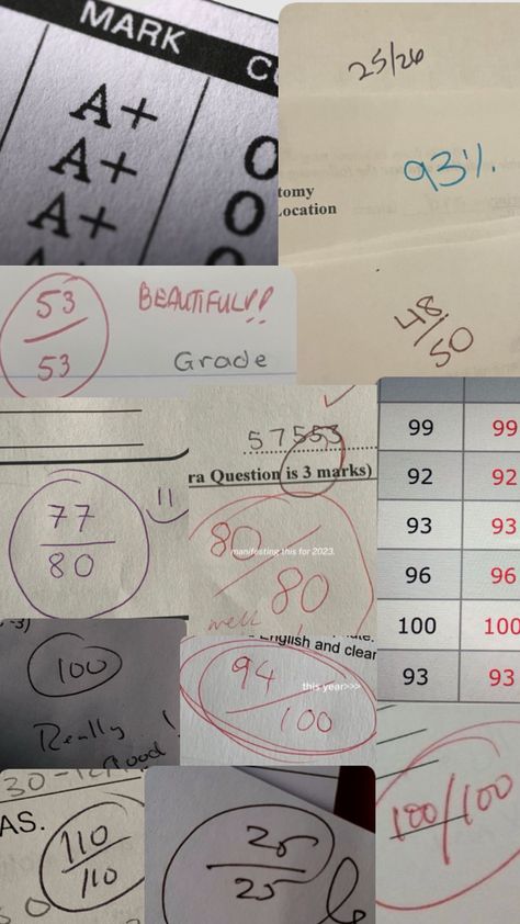 Schoolgoals🏫#school #grades #marks #goals 100 Out Of 100 Marks Aesthetic, Perfect Marks School Aesthetic, Marks Aesthetic School, Marks Motivation, A* Grades, Good Marks Aesthetic, A+ Grades, Perfect Grades Aesthetic, Marks Aesthetic