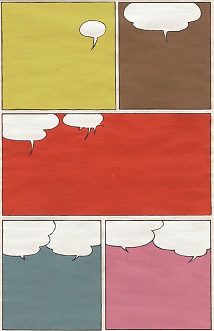 ohhhh, how awesome would this be if this were the journal prompt. or maybe for some thematic work. loveeeeee blank spaces and making my kids THINK. Comic Book Template, Colors Inspiration, Speech Bubbles, Speech Bubble, Arte Popular, Museum Of Modern Art, Art Plastique, Artsy Fartsy, Graphic Design Illustration