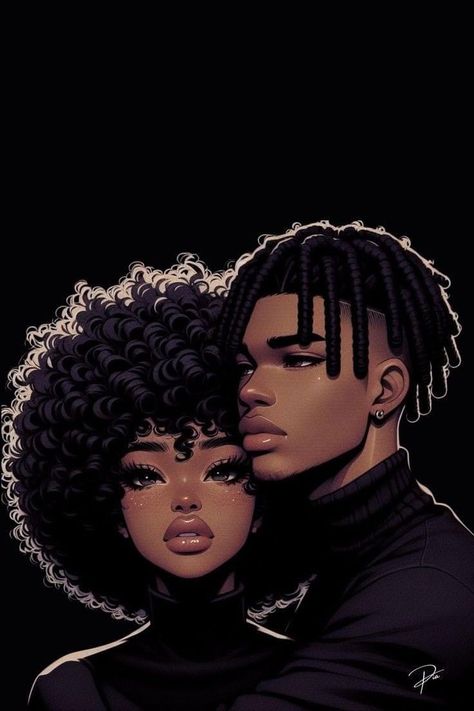 Icon Afro, Hot Winter Outfits, Black Anime Guy, Black Couple Art, Image Swag, Design Fails, Black Cartoon Characters, Black Art Painting, Black Couple