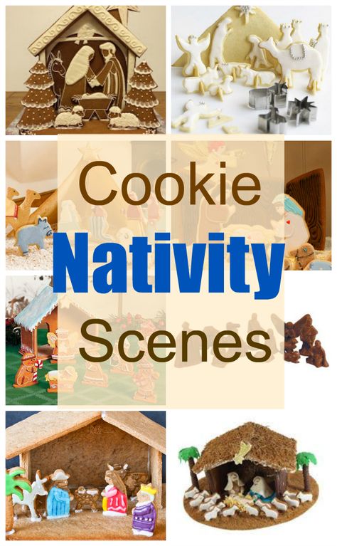 Awesome and Fun Cookie Nativity Scenes Edible Nativity Scene, Gingerbread Nativity Scene, Nativity Scene Cookies, Gingerbread Bash, Nativity Gingerbread, Nativity Cookies, Nativity Activities, Gingerbread Nativity, Jesus Birthday Cake