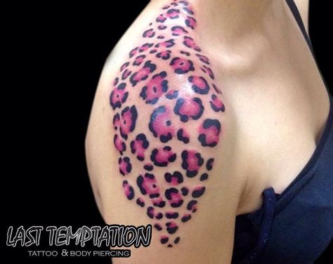 Pink leopard print tattoo Print Tattoo Designs, Cheetah Print Tattoo, Animal Print Tattoo, Cheetah Print Tattoos, Leopard Print Tattoos, Leopard Tattoos, Pretty Tattoos For Women, Dope Tattoos For Women, Tattoo Designs For Girls