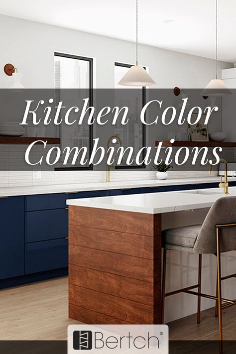 Elevate your space with kitchen color combinations that pop! 🌈 Two-toned cabinets are a trending way to add style and personality to your kitchen. Mix and match colors for a look that’s uniquely you! #KitchenColorCombinations Color Combinations Design, Contrasting Kitchen Island, Two Toned Kitchen Cabinets, Kitchen Colour Combination, Showroom Inspiration, Two Tone Cabinets, Color Combinations Paint, Menu Inspiration, Two Tone Kitchen