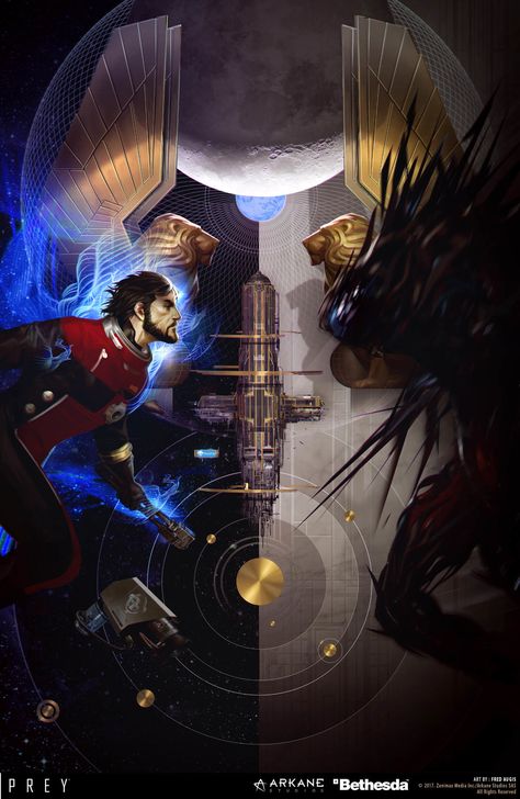 ArtStation - PREY - Mirror key art, Fred Augis Prey 2017 Art, Prey Typhon, Prey Game, Prey 2017, Geeky Wallpaper, Arkane Studios, Key Art, Art Print Collection, Dishonored