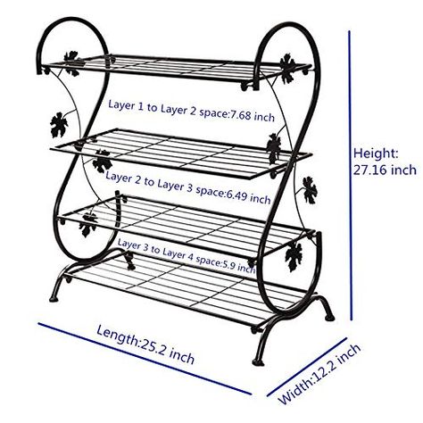 Amazon.com: AISHN Continental Iron Multi-Layer Simple Shoe Rack Storage Metal Small Four Quarters Shoe Stand (Black): Home & Kitchen Simple Shoe Rack, Steel Bed Design, Shoe Rack Storage, Shoe Stand, Metal Shoe Rack, Metal Doors Design, House Main Gates Design, Welded Furniture, Shoe Rack Living Room