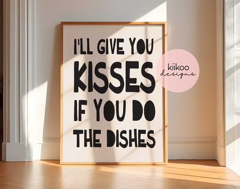 Kitchen wall art. Trendy home decor. Kitchen prints. Modern quote print. Funny poster art. Wall decal. Printable wall art. Digital download. by kiikoo on Etsy Modern Quotes, Wall Art Trendy, Trendy Home Decor, Funny Posters, Kitchen Prints, Trendy Home, File Format, Home Decor Kitchen, Decor Kitchen