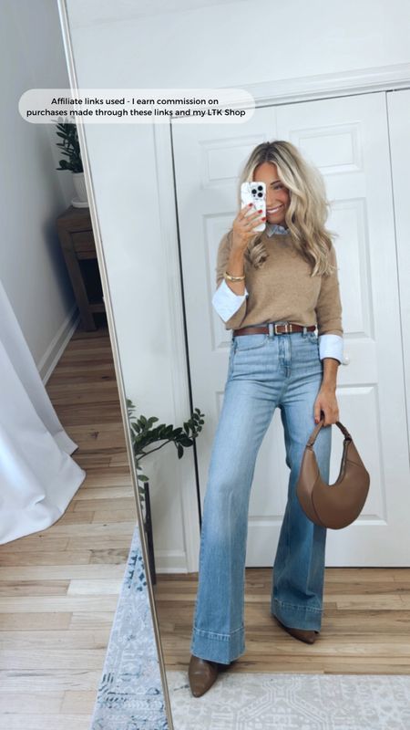 Flair Jeans Outfit, Styling Wide Leg Jeans, How To Style Wide Leg Jeans, Cropped Jeans Outfit, Style Wide Leg Jeans, Dressy Jeans, Wide Legged Jeans, Wide Leg Pants Outfit, Looks Jeans