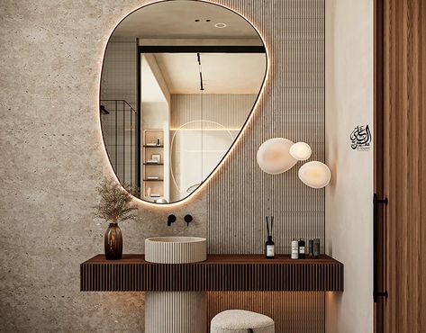 Toilet Projects | Photos, videos, logos, illustrations and branding on Behance Wabi Sabi Interior Bathroom, Wabi Sabi Toilet, Wabi Sabi Bathroom Inspiration, Wabi Sabi Interior Bedrooms, Wabi Sabi Bathroom, Bathroom Mirror Ideas, Loft Designs, Wabi Sabi Interior, Bathroom Design Layout