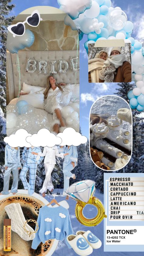 #winteraesthetic #cloud9 #winterwonderland #bacheloretteparty #bachelorette #girlstrip Cloud 9 Bachelorette Party, On Cloud 9 Bachelorette, Bachelorette Inspo, Bachelorette Themes, Bachelorette Party Themes, Bach Party, Cloud 9, Winter Aesthetic, Something Blue