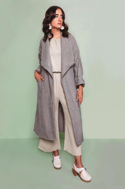 Cambria Duster Coat FREE Sewing Pattern - Sewing 4 Free Duster Coat Pattern, Duster Pattern, Friday Pattern Company, Coat Pattern Sewing, Modern Sewing Patterns, Duster Jacket, Dress Making Patterns, Paper Sewing Patterns, Long Vests