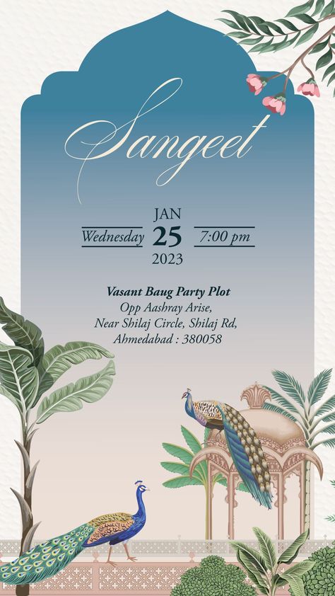 Sangeet Invitation, Mughal Garden, Wedding Illustration Card, Bride And Groom Cartoon, Hindu Wedding Invitation Cards, Shadi Card, Wedding Card Design Indian, Indian Wedding Invitation Card Design, Hindu Wedding Invitations