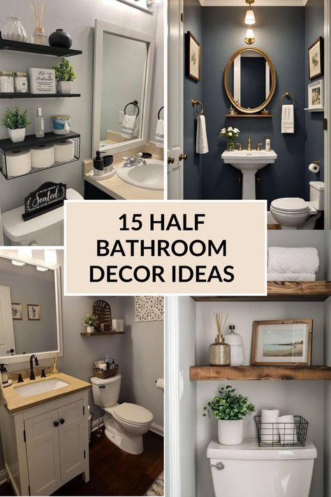 "Ready to refresh your half bath? Check out these 15 genius decor ideas that combine style and functionality. Don’t miss out! 🌟"