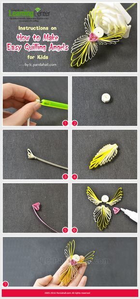 Instructions on How to Make Easy Quilling Angels for Kids Quilling Angels, Easy Quilling, Quilling Images, Quilling Design, Quilling Instructions, Neli Quilling, Paper Quilling Tutorial, Art Quilling, Quilling Christmas