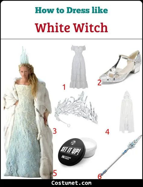 White Witch (Narnia) Costume for Cosplay & Halloween 2023 White Witch Costume Narnia, White Witch Narnia Costume Diy, Narnia Halloween Costumes, White Witch Narnia Costume, Narnia Costumes Diy, White Witch Narnia, White Witch Costume, Jadis The White Witch, Narnia Christmas