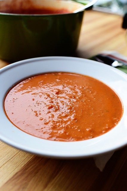 Tomato Soup with Parmesan Croutons | The Pioneer Woman Tomato Soup Pioneer Woman, Filling Soups, Parmesan Croutons, The Pioneer Woman Cooks, Lunch Meals, Tomato Soup Easy, Oven Bread, Tomato Soup Homemade, Pioneer Woman Recipes