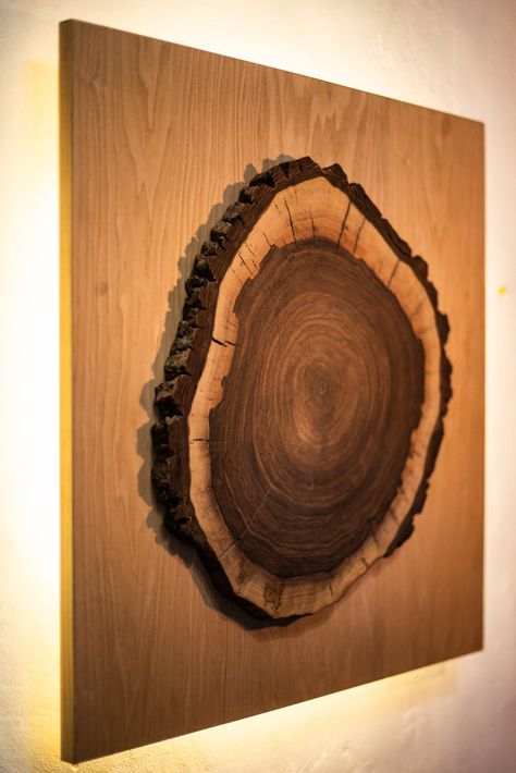 Large Wood Wall Slice ART33 Sconce Wooden Lamp - Etsy Ukraine Wooden Sconces, Log Wall, Lighting Art, Wooden Slices, Wood Works, Wooden Lamp, Wooden Wall Decor, Wall Arts, Wooden Art