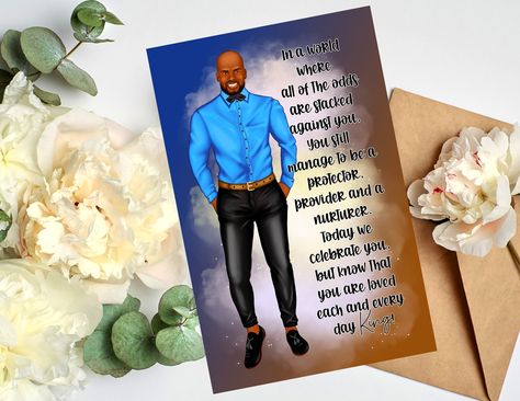 Excited to share the latest addition to my #etsy shop: Father African American Birthday Wishes Friends, Happy Father’s Day, Birthday Card For Man, Fathers Day Greetings, African American Birthday Cards, Black Greeting Cards, Happy Fathers Day Cards, Happy Fathers Day Greetings, American Card