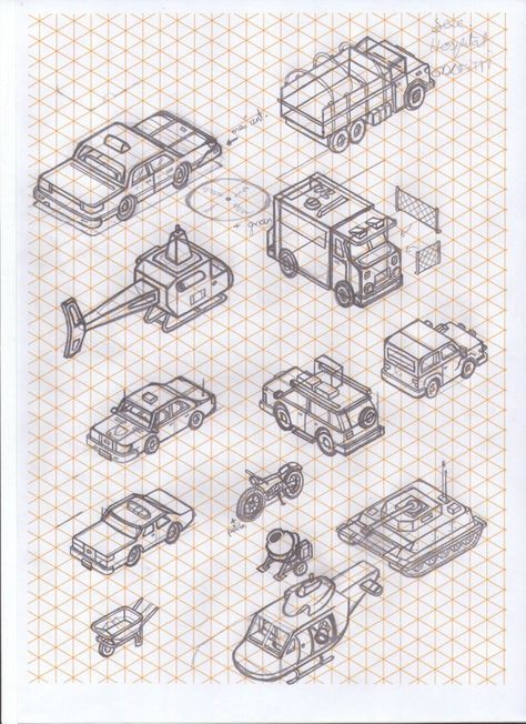 Chaos Sketch, Architecture Drawing Art Buildings, Isometric Sketch, Isometric Drawing Exercises, Isometric Paper, Tech Drawing, Orthographic Drawing, Isometric Grid, Art Buildings