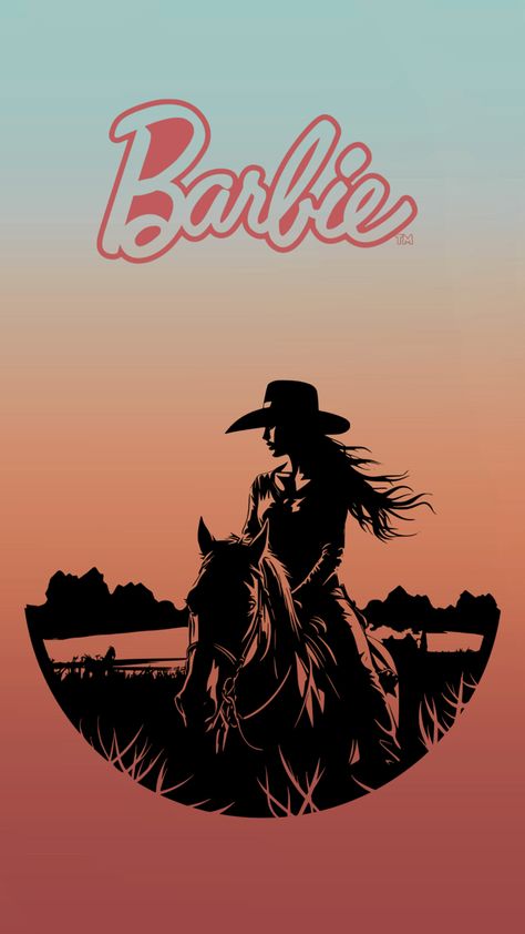 #barbie #southwest #horses #sunset #aesthetictumblr #aestheticwallpaper #design Western Barbie Wallpaper, Horse Iphone Wallpaper, Cowgirl Wallpaper, Horse Background, Country Backgrounds, Phone Wallpaper Boho, Summer Picture Poses, Barbie Images, Cartoon Character Tattoos