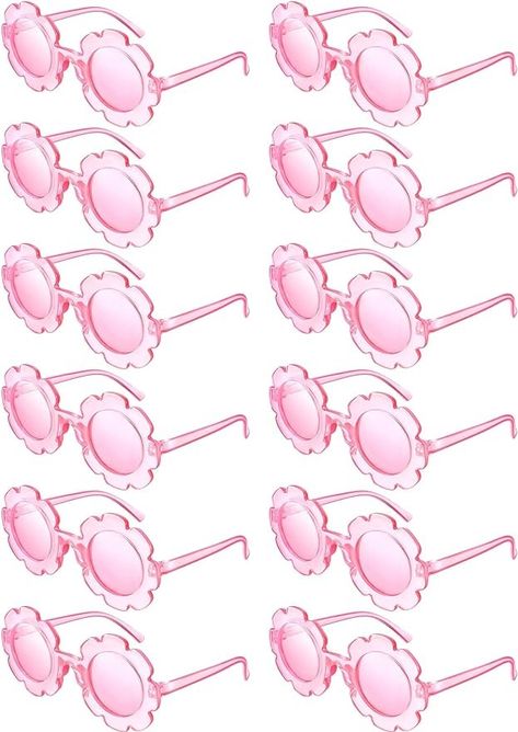 Amazon.com: Geyoga 12 Pcs Kids Flower Sunglasses Colored Round Flower Glasses Cute Girls Baby Sunglasses for Outdoor Party Beach Eyewear (Pink, Flower Frame) : Clothing, Shoes & Jewelry Sunglasses Party Favor, Pop Star Party, Flower Sunglasses, Baby Sunglasses, Glitter Photo, Pink Sunglasses, Star Party, Girl With Sunglasses, Outdoor Party