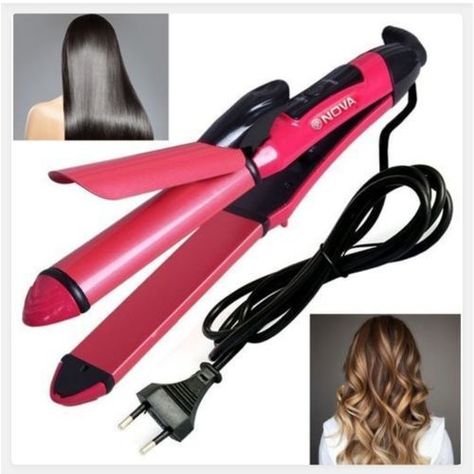 2 IN 1 HAIR STRAIGHTENER AND CURLER Nova Hair Straightener, Professional Hair Straightener, Hair Straightener And Curler, Hair Straighteners, Perfect Curls, Hair Curlers, Home Health, Professional Hairstyles, Hair A