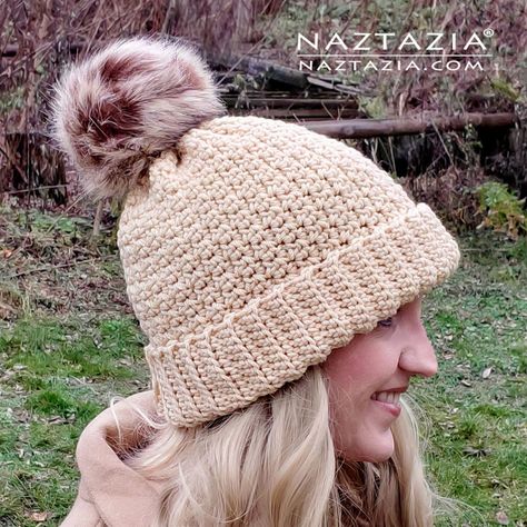 Crochet Winter Hat - Naztazia ® Crochet Turbine Hat, Winter Crochet Cap For Outdoor, Winter Crochet Hat, One Size Fits Most, Ski Hat Crochet Pattern Free, Handmade Fitted Crochet Winter Hat, Winter Outdoor Crochet Hat, One Size, Crochet Winter Hat, Winter Pins, Crochet Winter Hats