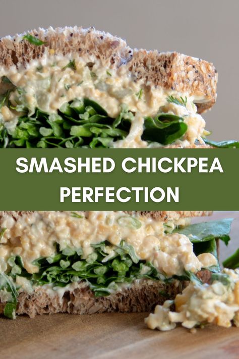 There are a lot of smashed chickpea sandwich recipes out there and honestly, they're all pretty good! I mean, how can you go wrong when you slap some mayo and chickpeas between two slices of bread? This recipe gives just the right balance of creaminess and tang and crunchy watercress ties it all together. A must-make! Smashed Chickpea Sandwich, Watercress Recipes Sandwiches, Sandwich Shapes, Chickpea Sandwich, Jackfruit Pulled Pork, Watercress Recipes, Chickpea Salad Sandwich, Dry Chickpeas, How To Cook Beans